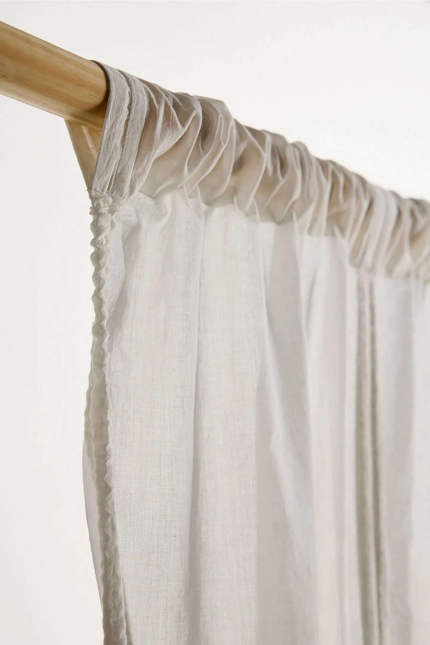 White Valance Tie Bow Curtain - White 5