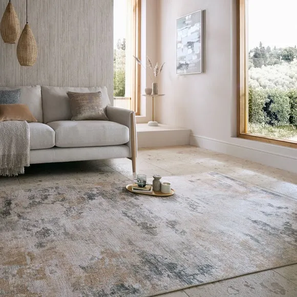 Lila Abstract Washable Rug 1