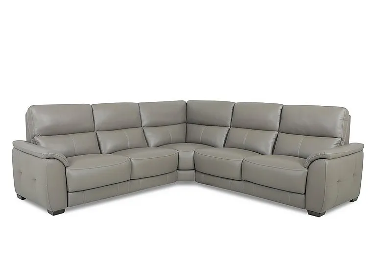Saffron Large Leather Corner Sofa - BV Elephant