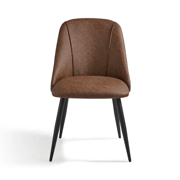 Set of 2 Luna Dining Chairs, Faux Leather 6