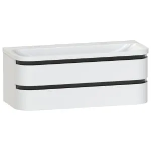 Duarti by Calypso Berrington White Sheen Vanity with Whitley Basin - 1200mm