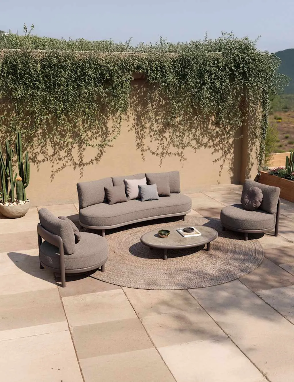 Royalcraft Oslo 5 Seater Garden Lounge Set Light Brown