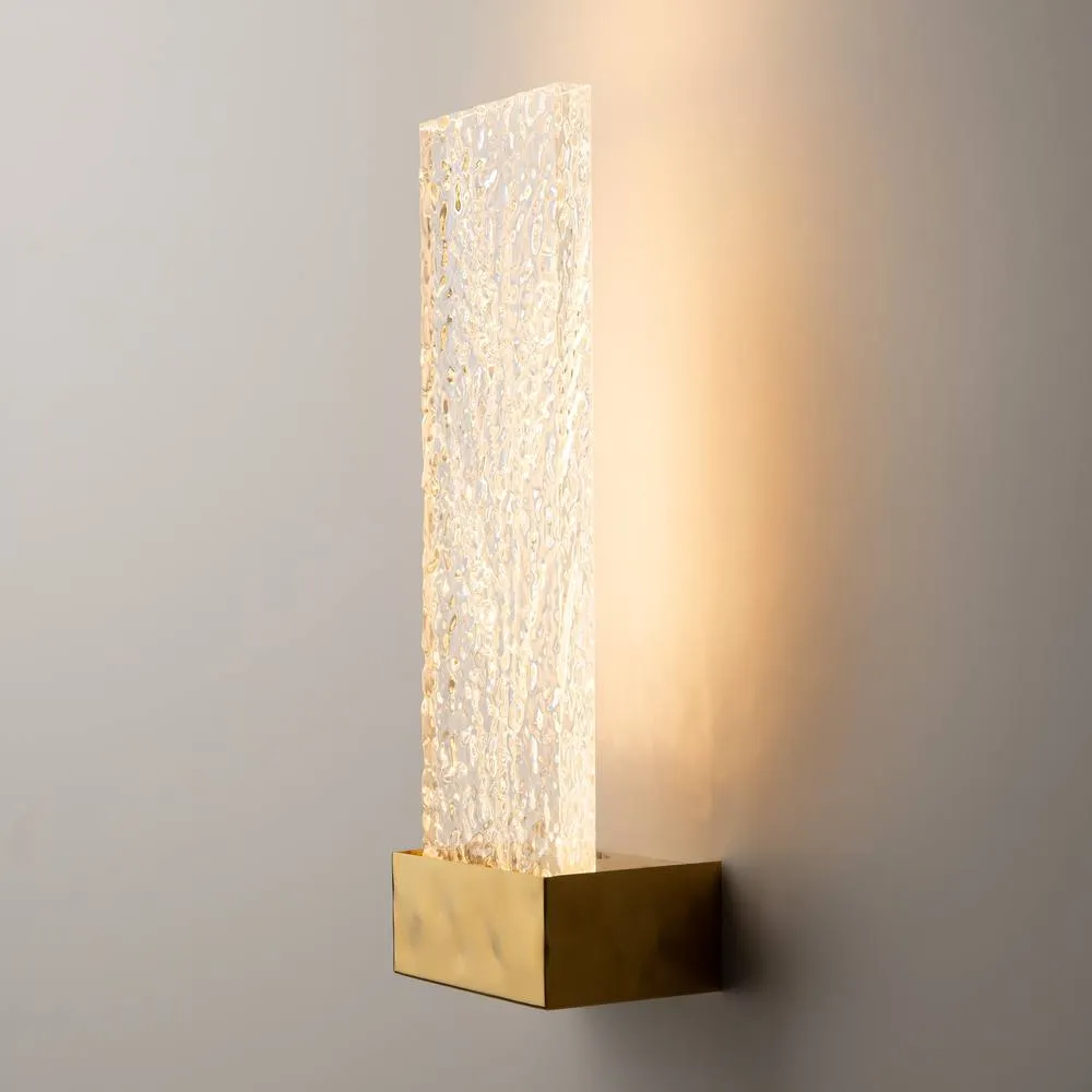 Netlighting Ornate Modern Integrated LED Wall Lamp Brass 3000K 50lm Acrylic Shade in Gold 2