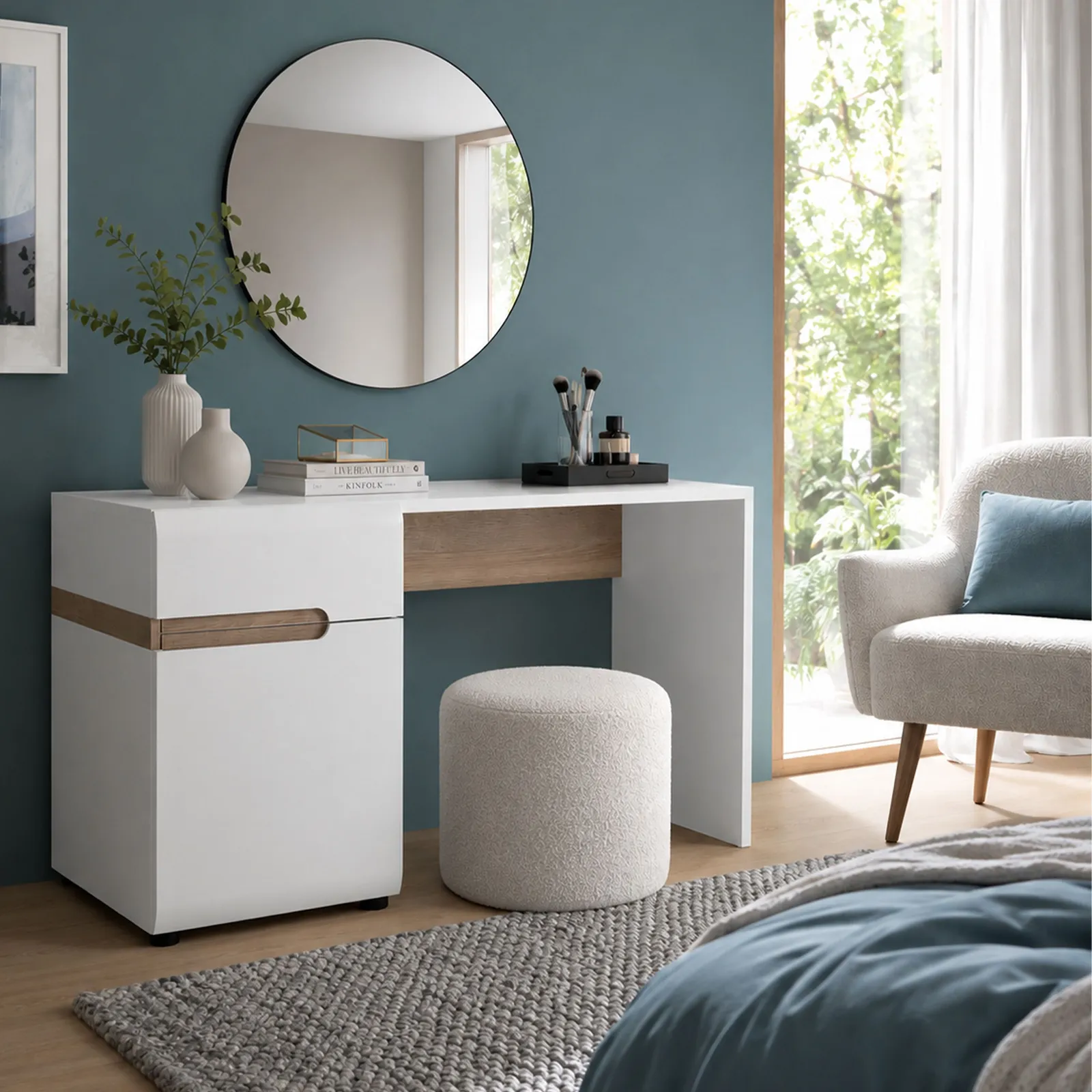 Furniture To Go Chelsea Bedroom Desk/Dressing Table in White 3