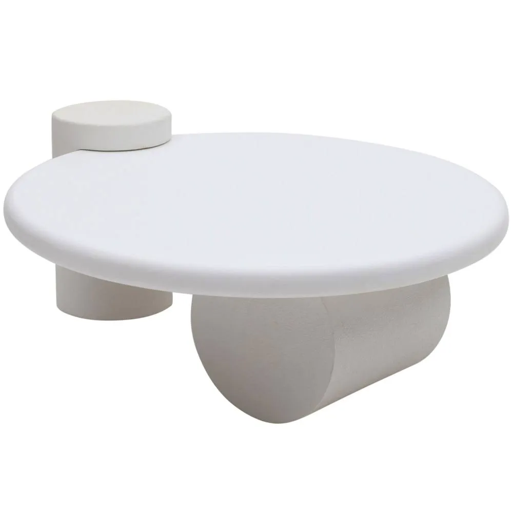 IH Design Udaipur Modern Abstract Coffee Table in White 3