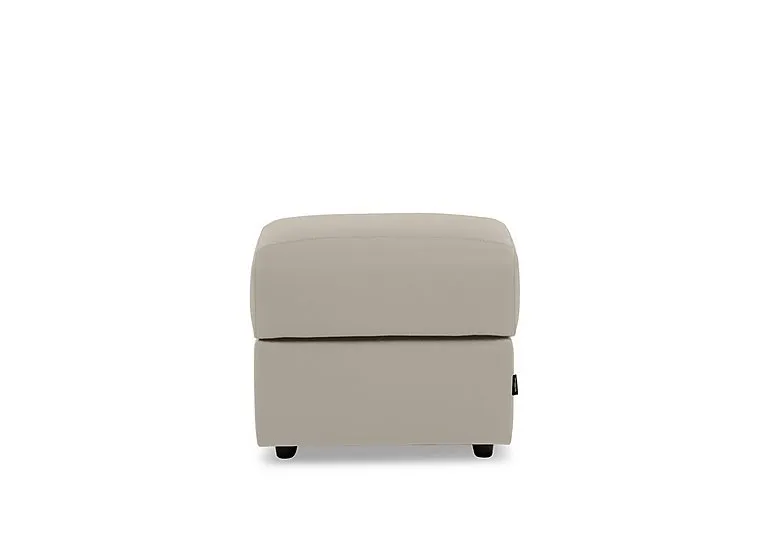 Marconi Square Leather Storage Footstool