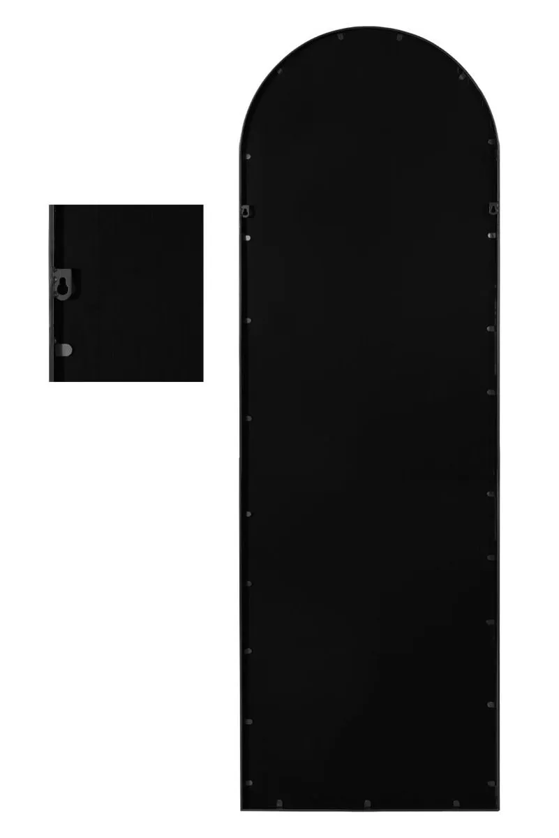 MirrorOutlet Black Framed Arched Garden Wall Mirror 71" X 24" (180CM X 60CM) 5