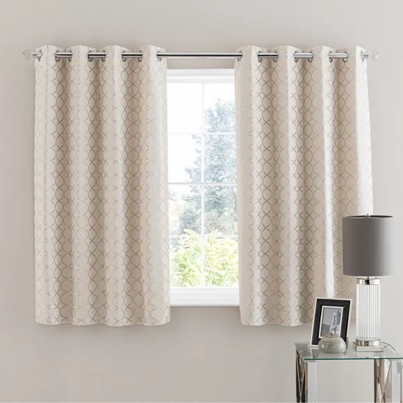 Chenille Ogee Eyelet Curtains 5