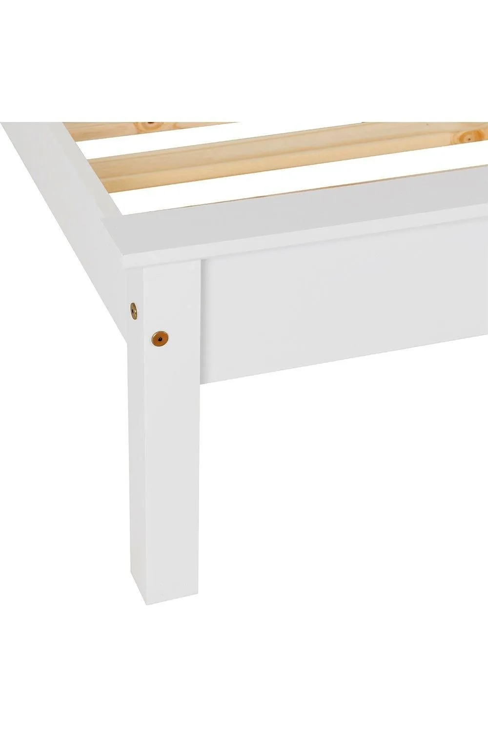 Seconique Monaco 4' Small Double Bed - Low Foot End in White 5