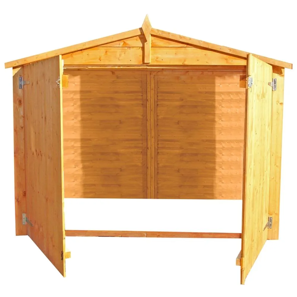 Shires Bike Store Apex Shiplap Garden Bicycle Shed no floor in Brown 2