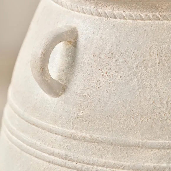 Grey Wash Fibrestone Decorative Vase with Handles 3