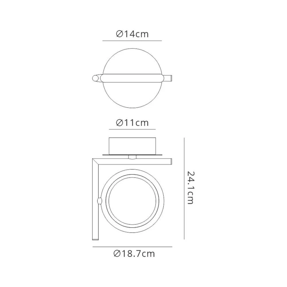 Netlighting Olimpia Wall Lamp 8W LED 3000K 600lm IP20 Chrome in Silver 2