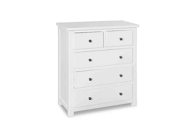 Grace 2+3 Drawer Chest - White