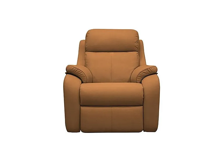Kingsbury Leather Power Recliner Armchair with Power Headrests - Cambridge Tan