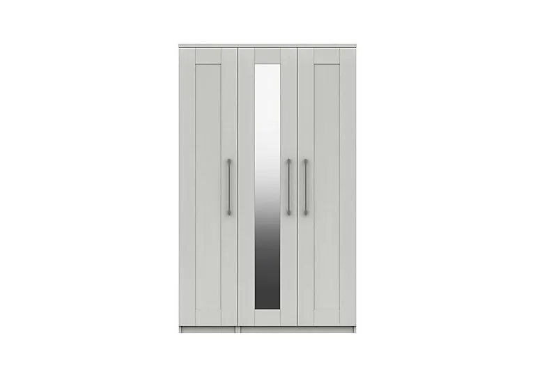 Fenchurch 3 Door Wardrobe with Mirror - White