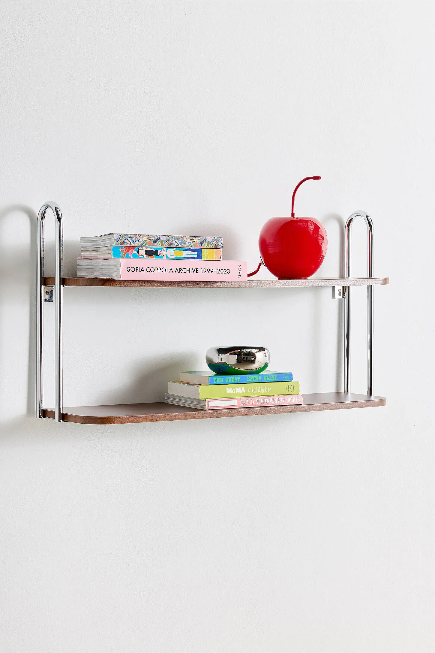Arden Wide Wall Shelf - Dark Brown