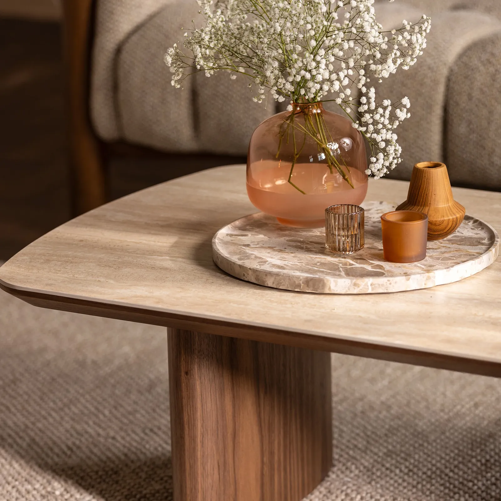 Sumida Coffee Table - Ceramic & Mdf, Brown | Barker & Stonehouse 3