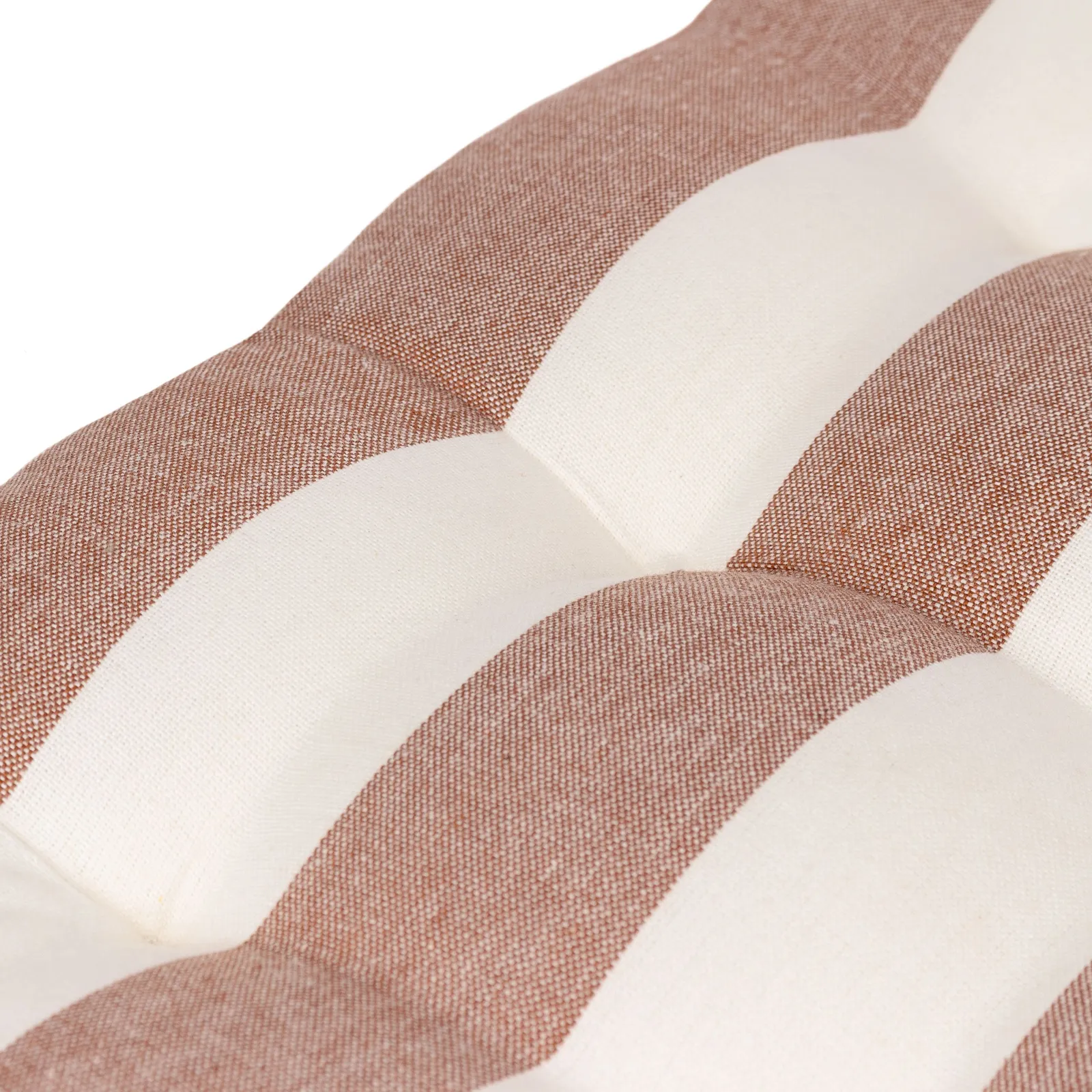 Yard Hayle Striped 100% Cotton Seat Pads - 2 Pack in Brown 6
