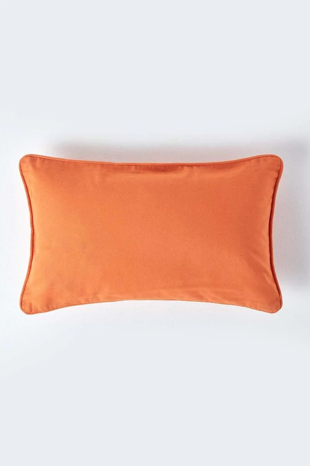 Homescapes Cotton Plain Cushion Cover in Burnt Orange 1