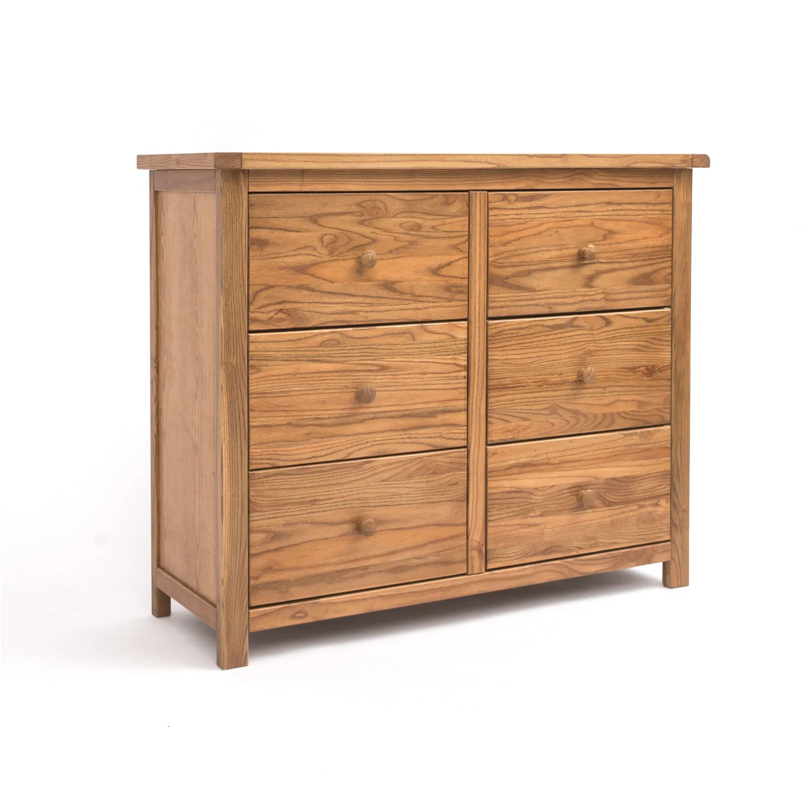 Cabinet Bits Trivento 6 Drawer Chest of Drawers Wood Knob in Natural 2