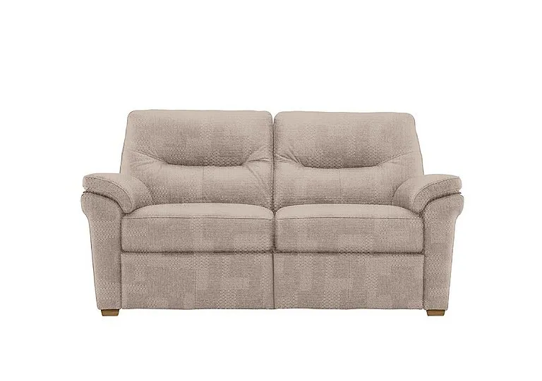 Seattle 2 Seater Fabric Sofa with Wooden Feet - Faro Mist