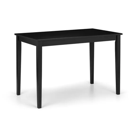 Hudson 4 Seater Rectangular Dining Table, Black 2