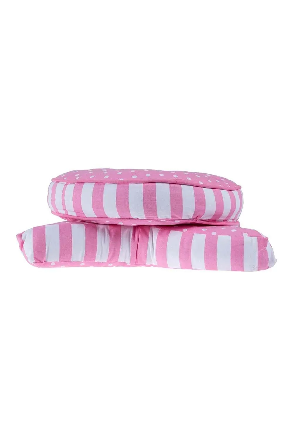 Homescapes Polka Dots Star Floor Cushion in Pink 4