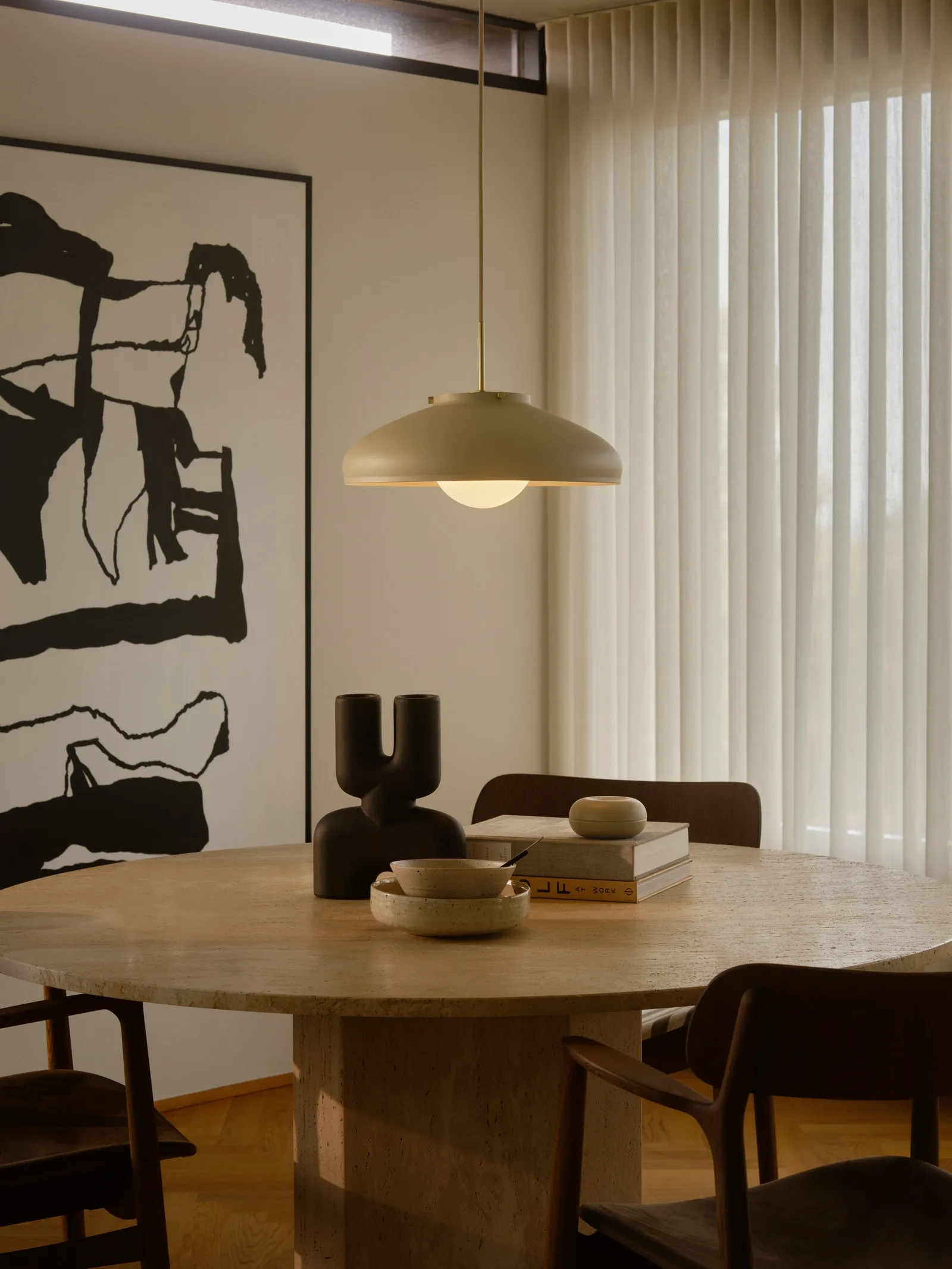 Nordlux Latif Pendant Light Beige Metal Dining Room E14 Mains 40cm 5
