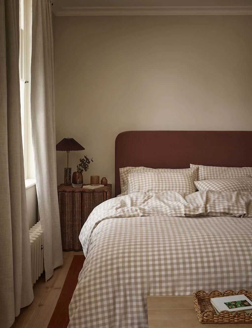 Piglet In Bed Pembroke Linen Rich Gingham Duvet Cover Ivory Mix
