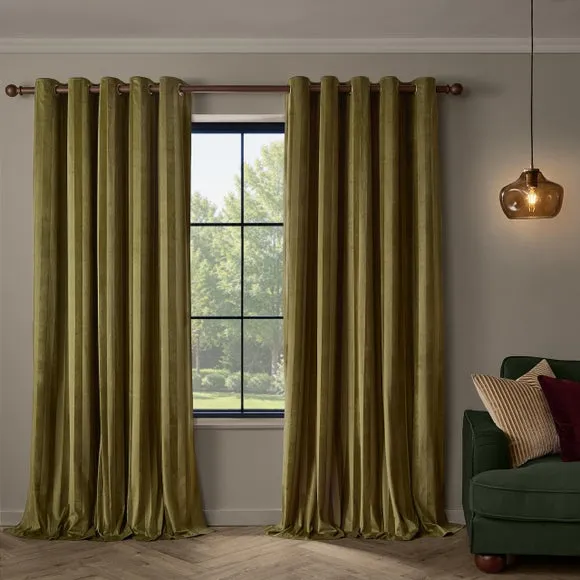 Paoletti Regency Stripe Eyelet Curtains 2