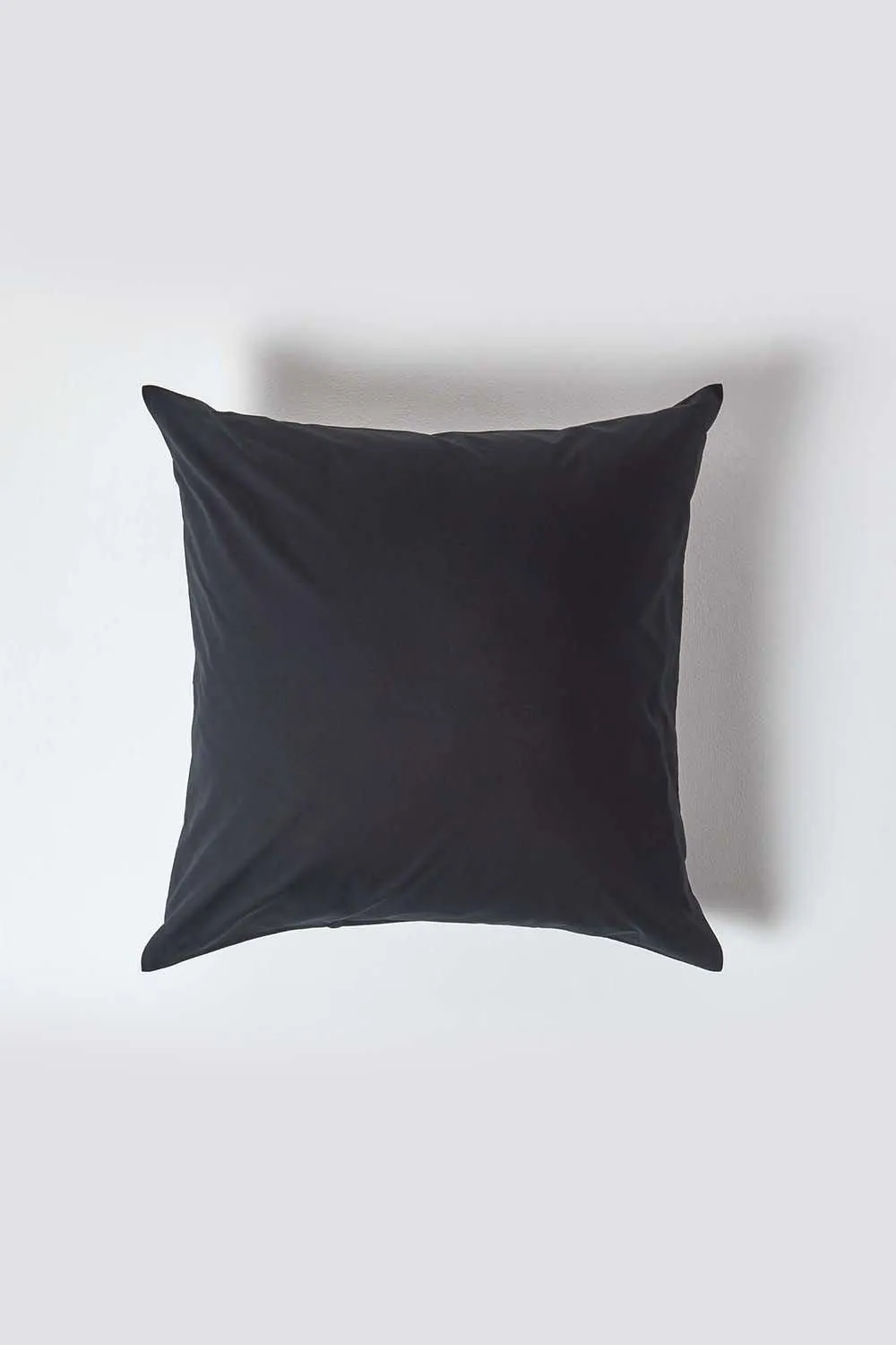 Homescapes Continental Egyptian Cotton Pillowcase 200 TC, 60 x 60 cm in Black 1