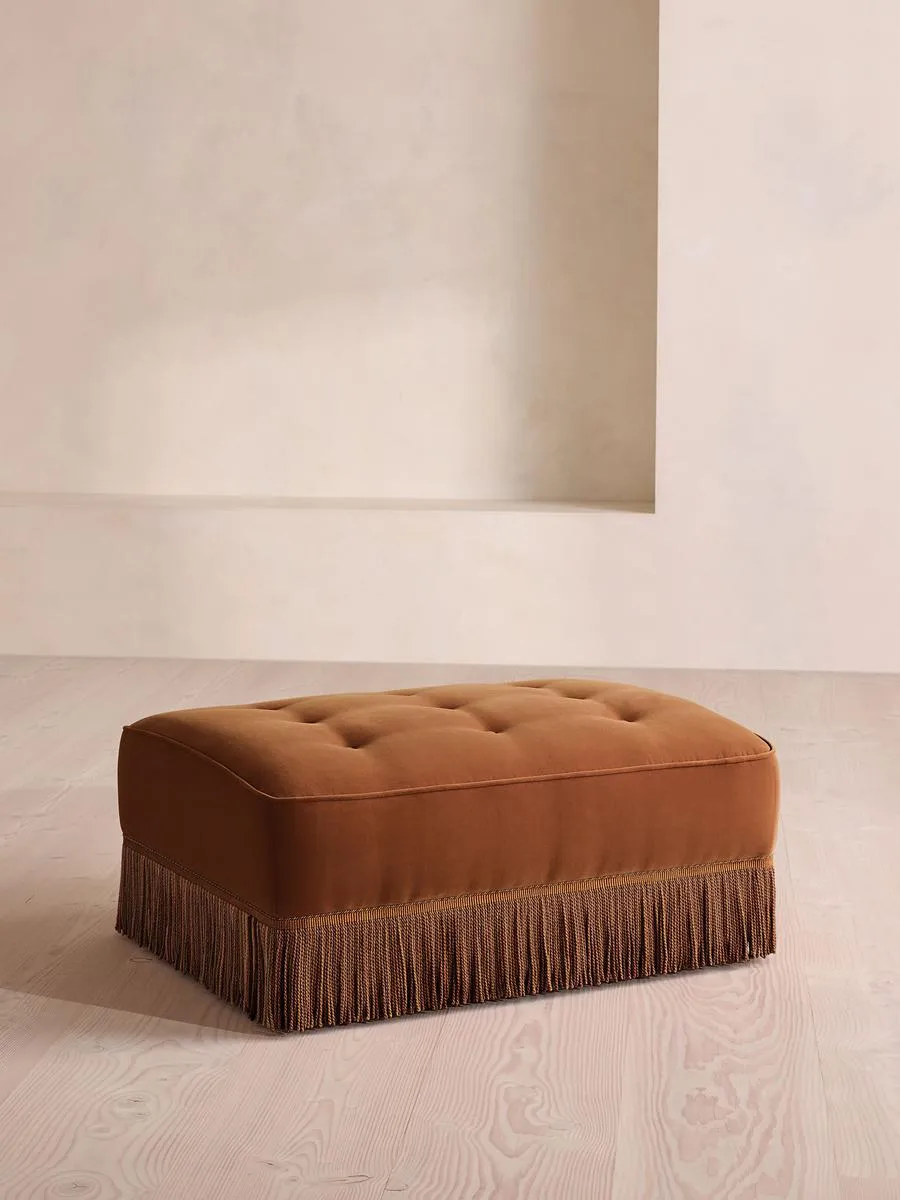 Elowen Ottoman, Velvet, Cinnamon