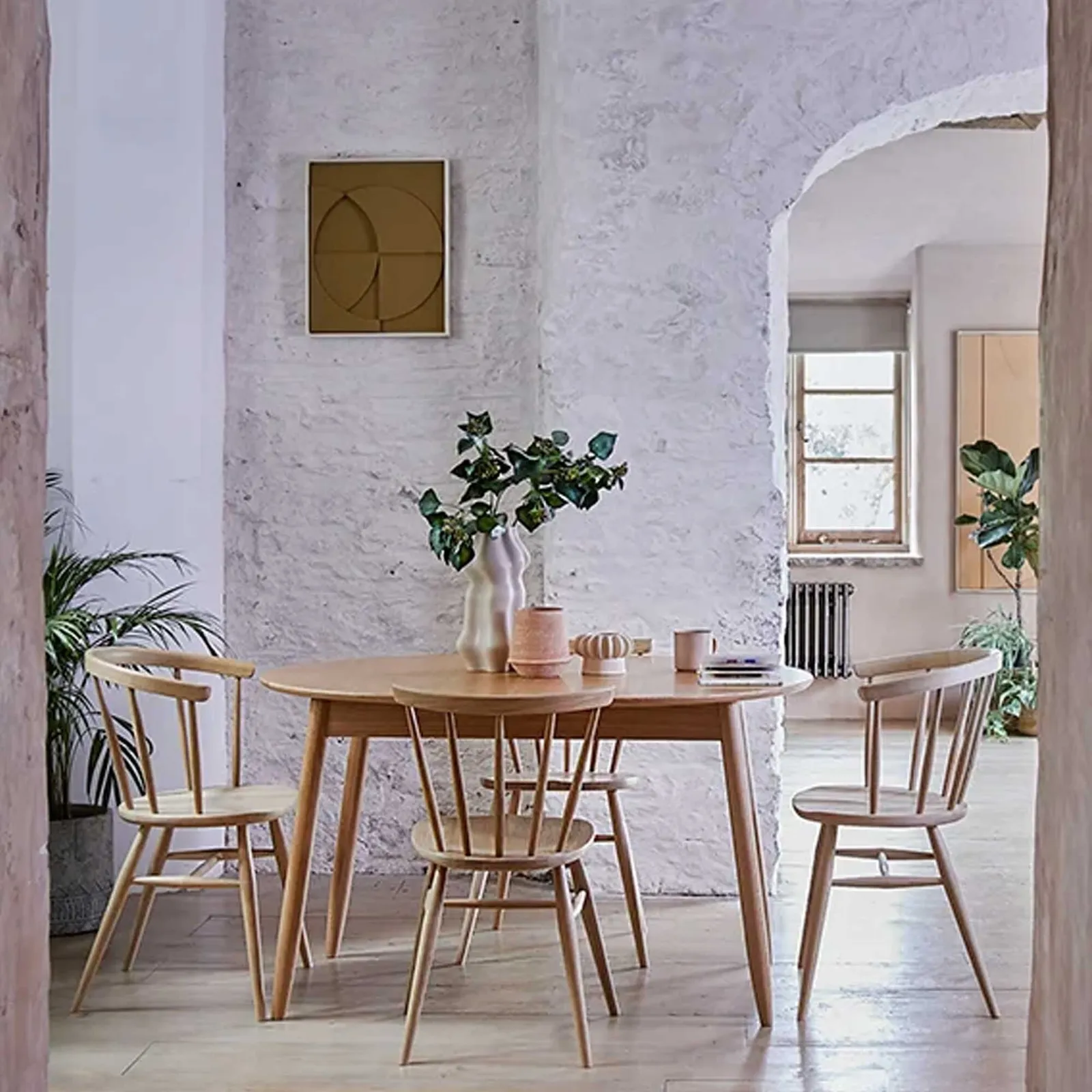 Ercol Teramo Small Extending Dining Table, Neutral Oak | Barker & Stonehouse 2
