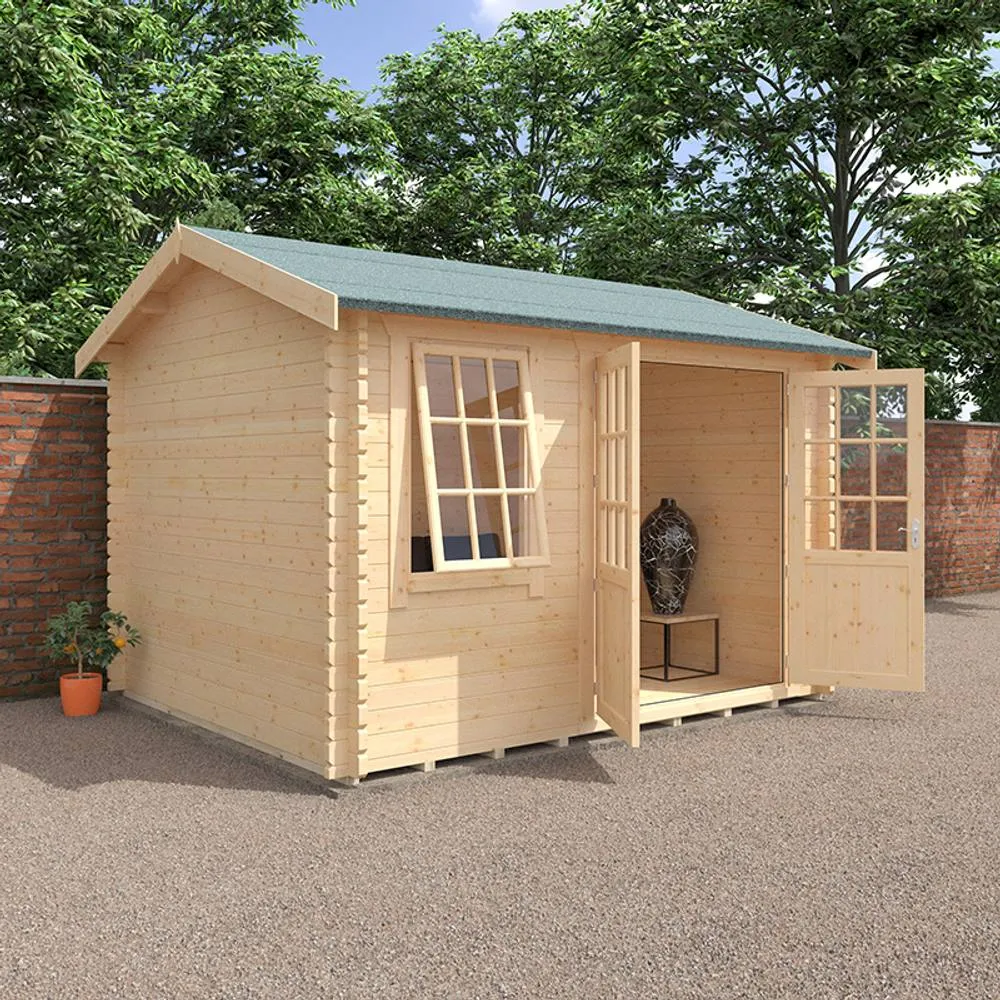Buttercup Farm 12x10w The Henley Plus 44mm Cabin - L355 x W295 x H272.6 cm in Natural 3