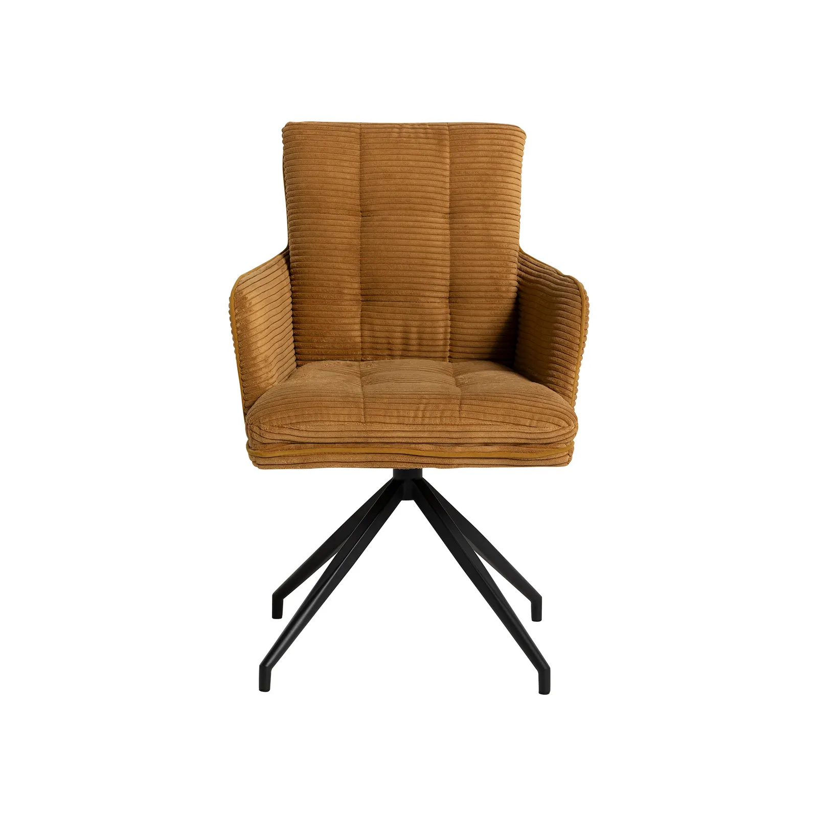 Odine Swivel Dining Chair, Yellow Velvet | Barker & Stonehouse 4