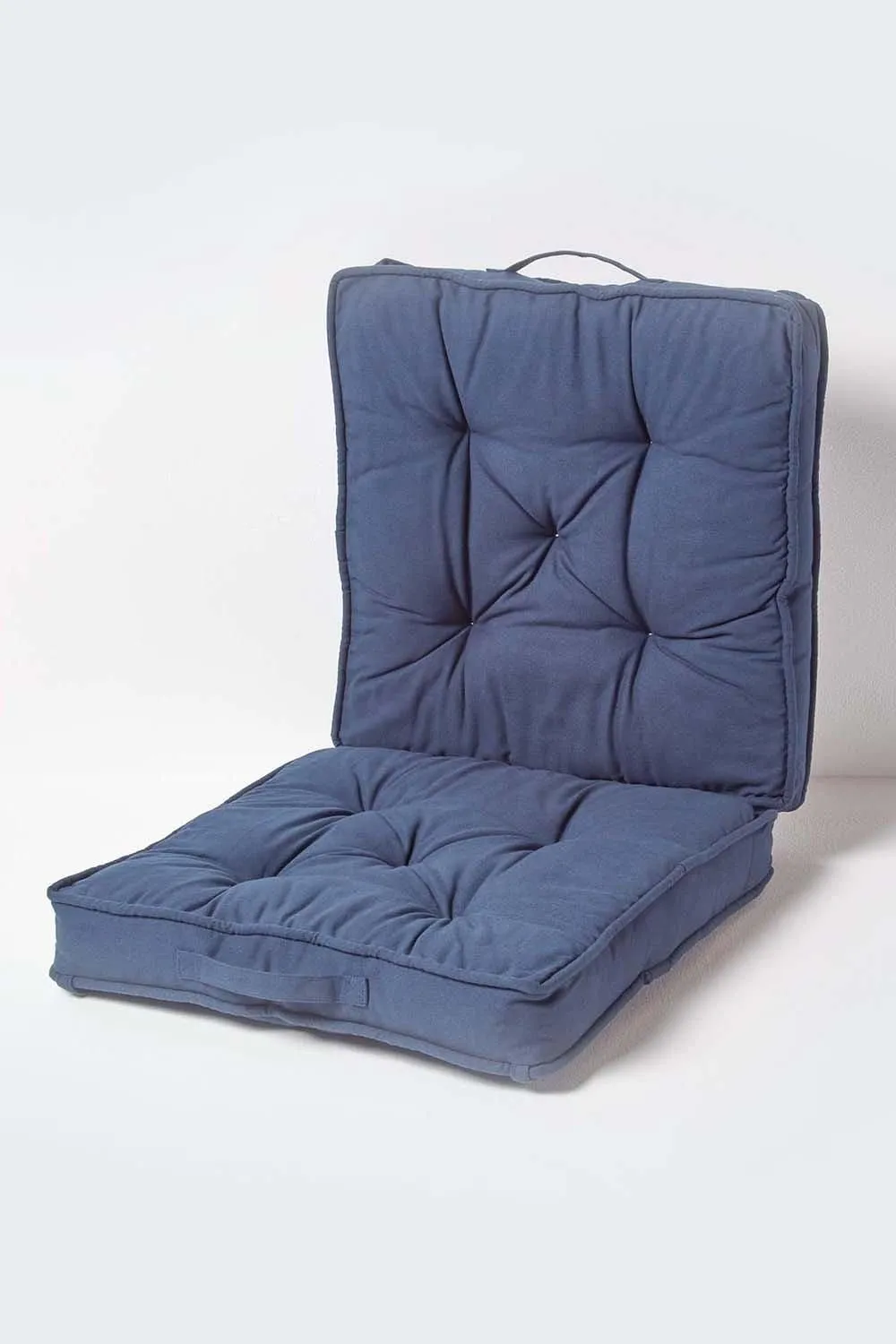 Homescapes Cotton Travel Support Booster Cushion in Navy 1