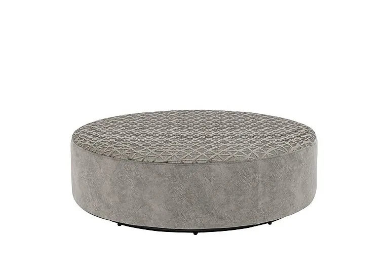 Mariah Fabric Twister Footstool - Dapple Silver Trilogy