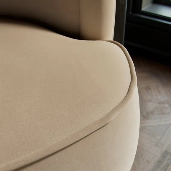 Amina Cut Velvet Zebra Print Ball Foot Tub Chair 4