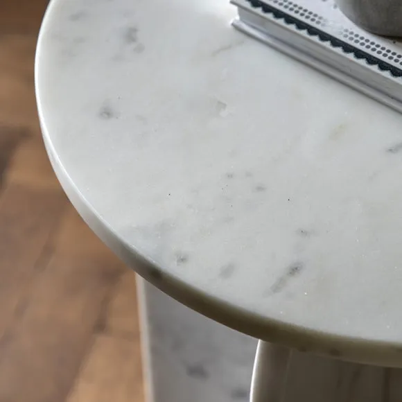 Amora Solid Marble Side Table 2