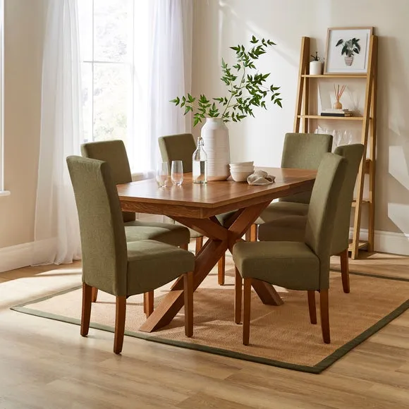Ethan Set of 2 Dining Chairs, Fabric 2