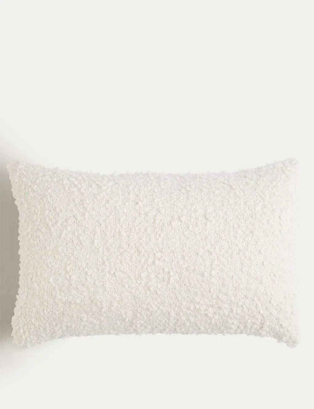 M&S Pure Cotton Boucle Bolster Cushion Cream