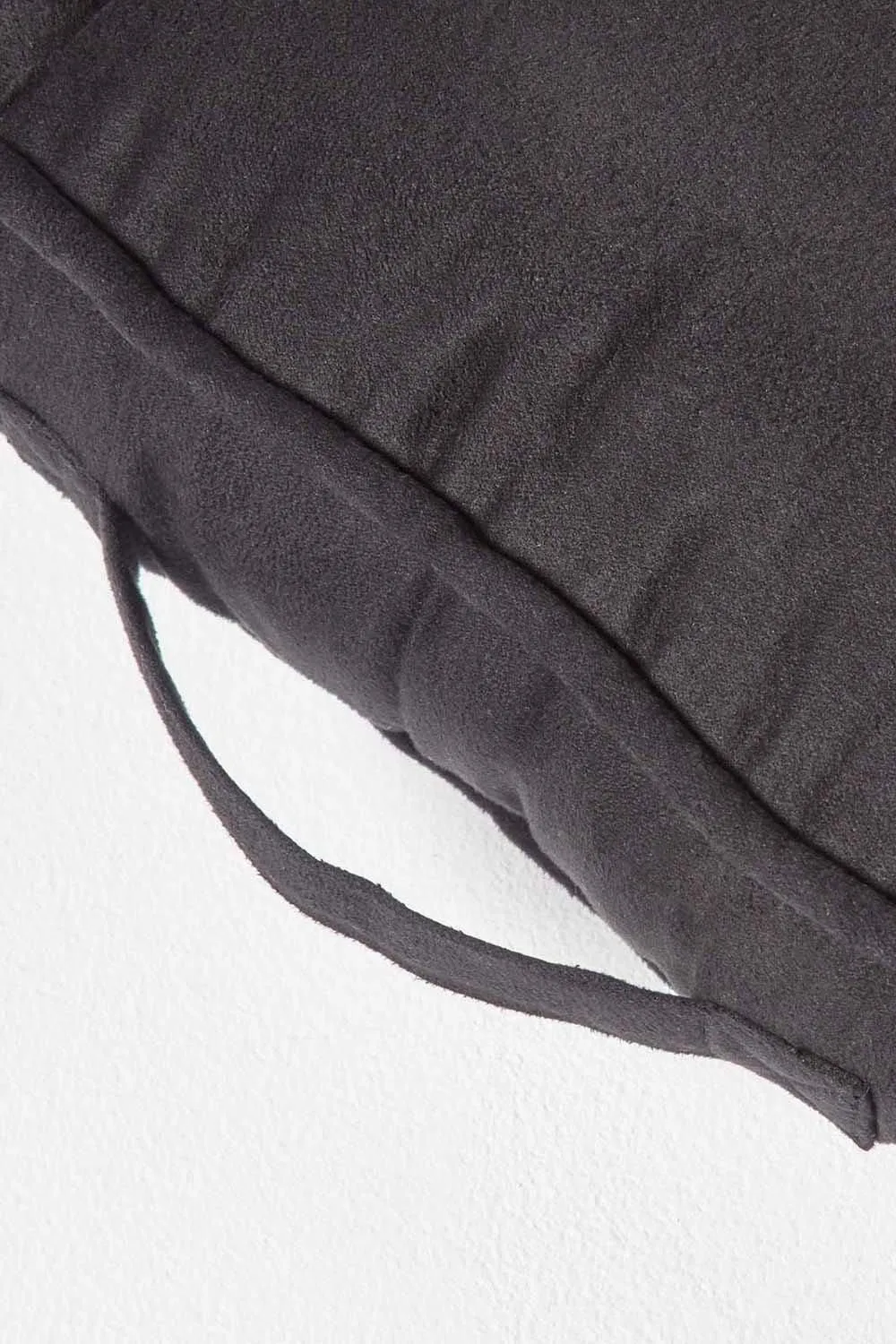 Homescapes Faux Suede 2 Seater Booster Cushion in Black 4
