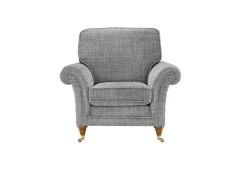 Burghley Fabric Armchair - Dash Stone - Sofas and Armchairs