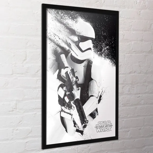 Star Wars Episode VII Stormtrooper Paint Framed Poster Print