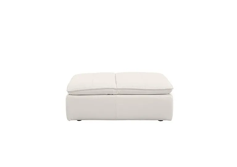Starlight Express Leather Storage Chair Footstool - BV Star White