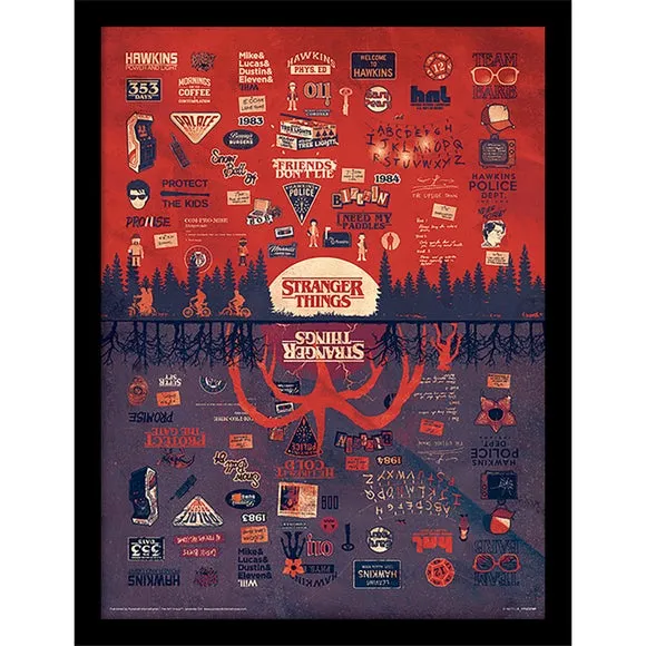 Stranger Things The Upside Down Framed Print