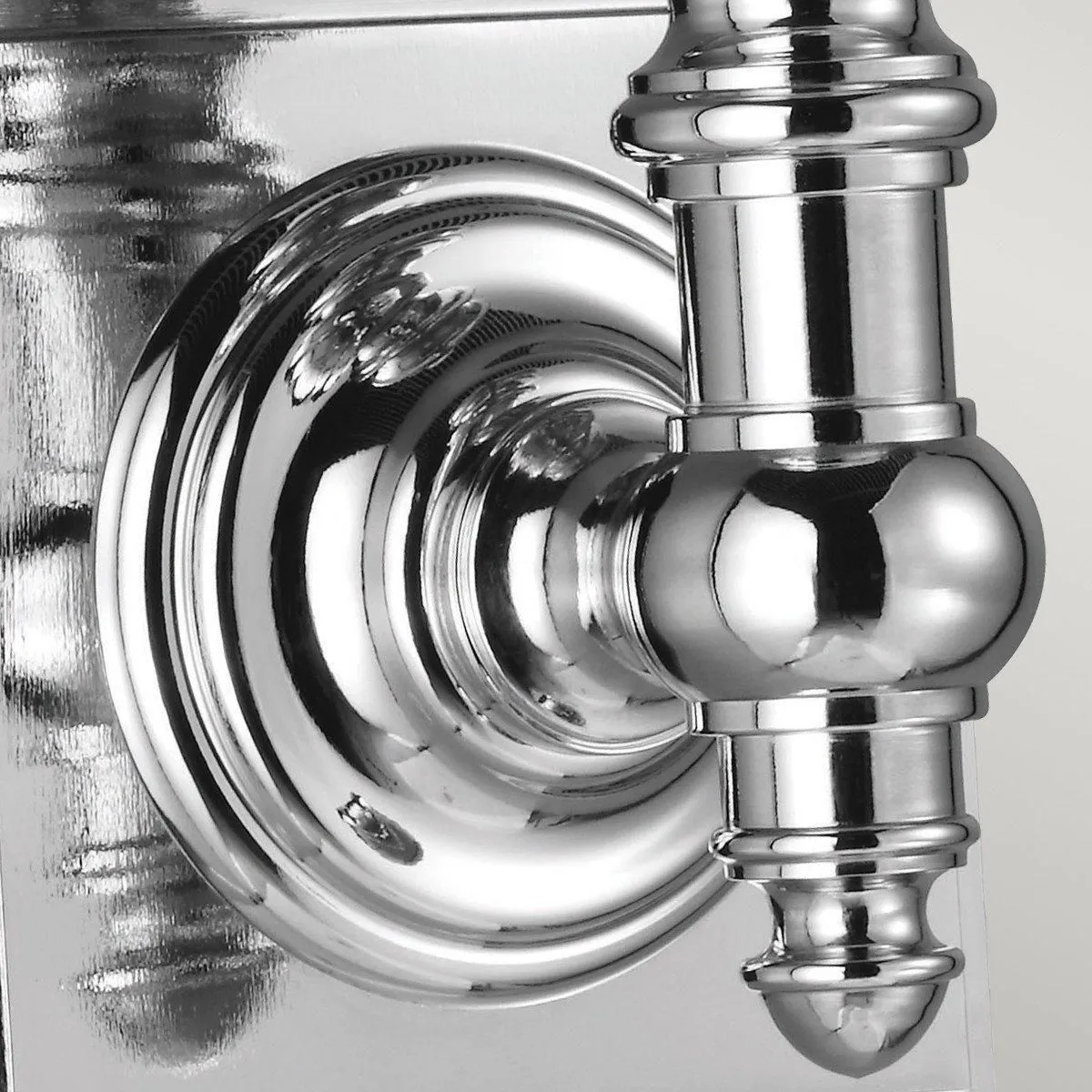 Netlighting Payne Ornate 1 Light Indoor Wall Light Polished Chrome IP44 G9 in Grey 2
