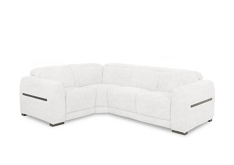 Edison Small Fabric Left Hand Facing Corner Sofa - Frost