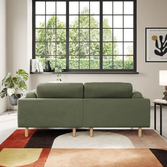 Newton Matte Plush Velvet Corner Chaise Sofa 3