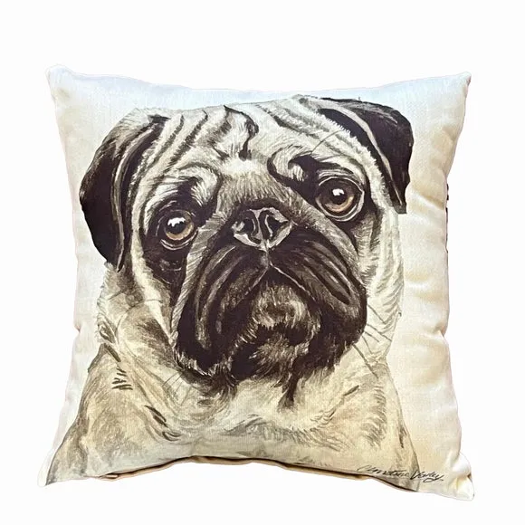 Daro Pug Square Cushion 2